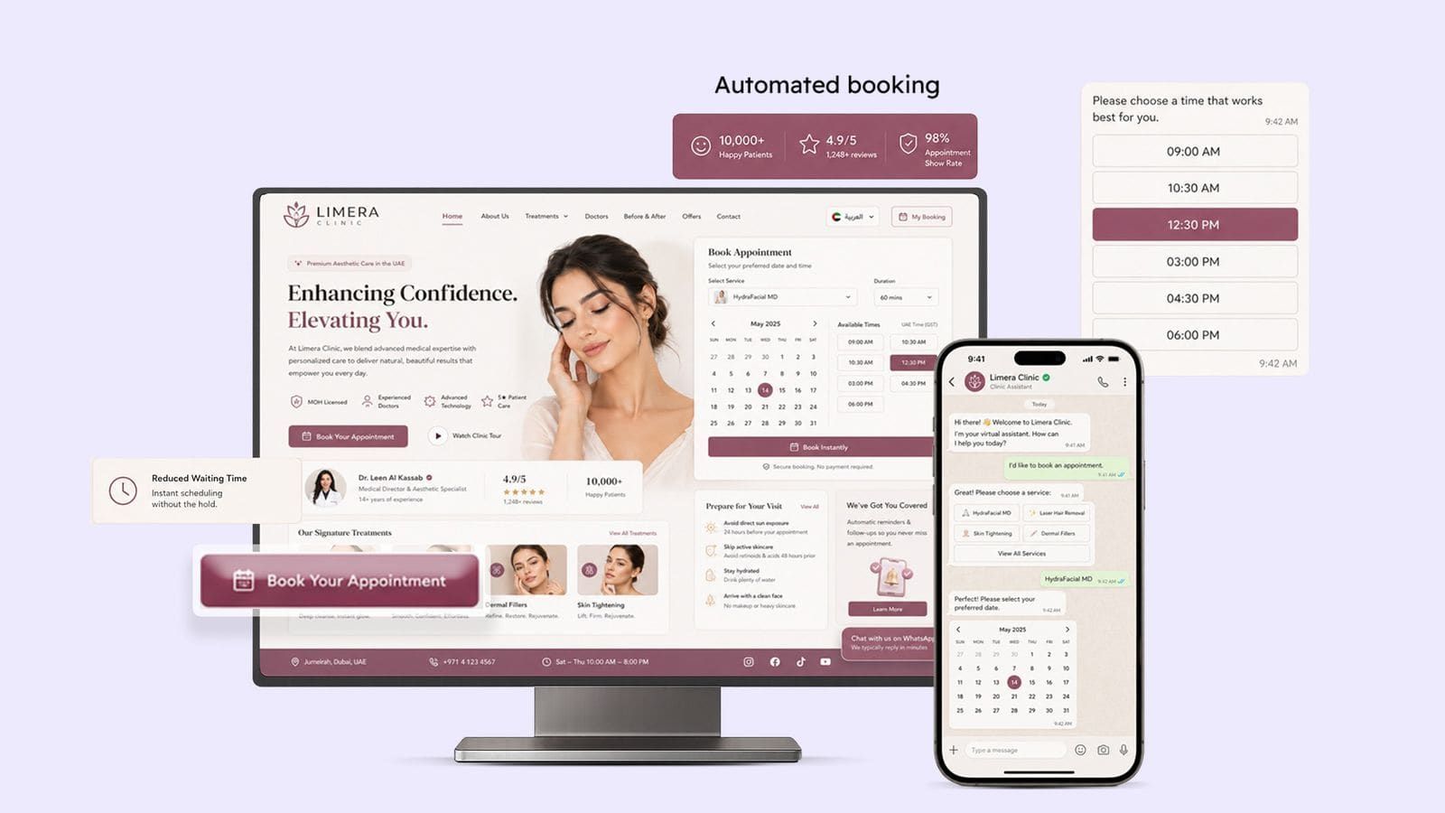 عياده تجميل الامارات حجز أذكى ومتابعة أوضح لتجربة زائر أفضل
